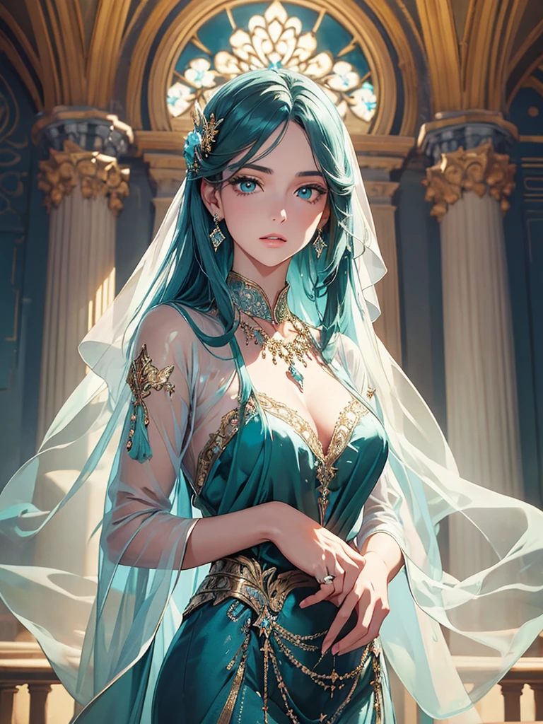 (Cute huge eye Persian girl in long transparent weeding dress huge half transparent tight bra ,detailed beautiful eyes and detailed face, side light of masterpiece, masterpiece, best quality, detailed illustration of high resolution, huge eye Persian girl in long transparent weeding dress), (skinny Persian girl in long transparent weeding dress,1 girl, beautiful girl, shiny skin), (photorealestic, octane render,3d,) (sky blue hair, pink eyes, skirt, ribbon, button-shirt) (one hand holding the other) - - (Waiting to start) --auto --s2