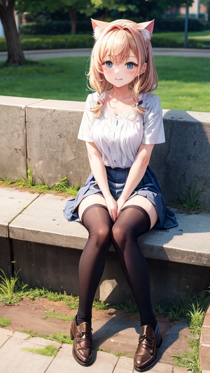 (A beautiful young Japanese woman), nsfw, Detailed Background, (((独奏))), ((Excellent anatomy: 1.2)), (Blonde, Twin tails), Small breasts, (dark skin:1.5), (green eyes), (Beautiful Eyes), (((Short sleeve white shirt, Checkered mini skirt, String Panties, loose socks, loafers))), (Random color panties:1.5), (Angry:1.3), Earrings, Sitting on a bench in front of the station, Beautiful thighs, spread legs, (lift skirt:1.3), panty shot, (Have a skirt:1.5)