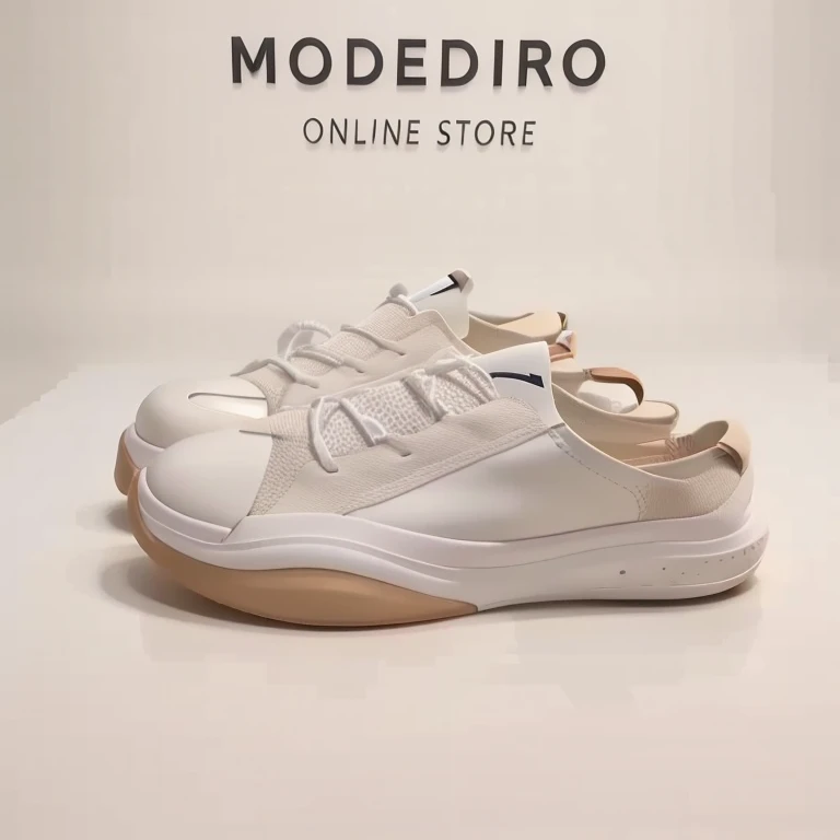 a close up of a pair of white shoes with a white background, 2 0 2 0 fashion, white shoes, Modernist, Inspired by Carlo Madna, Already ordered, 2 0 2 0, 2020, sports shoes, light brown, modern fashion, 2 0 2 2, 2022, silk shoes, 未来派sports shoes, online, They will laugh