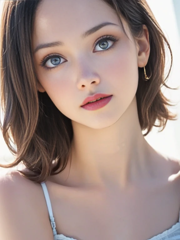 (best quality, 8k, photorealistic:1.5), (solo, one girl:1.5),(shine a bright light on women),(ultimate beautiful girl),(shiny skin),(oily skin),(black hair:1.5),(short hairstyle:1.3),(cool beauty),Blush brown makeup , dark eye makeup , use pink glossy lipstick,(big beady eyes girl:1.5),(droopy eyes girl:1.5),(Blue eyes:1.5),(thin girl:1.5),(baby face girl:1.5),(healthy body),(sex appeal),(sweet smelling girl),(she works for low wages),(kind-hearted woman),(she has a nice smile),(woman with a happy look),(she is very sociable),(from a very poor family),(virgin girl),(She is a secret pervert.),(she covertly lewd),(she looks so erotic),chuuChloe,(woman with very soft breasts),(woman fantasizing about sex),(allurement),(impressive eyes:1.5),(clean girl),(affability),(cute smile),(good personality),(serious personality),(wants sex),(want to masturbate),(want to have sex forcibly),(relaxing time),(hair ornaments),(compassion),(impurity),(love filled),(get horny),(No love experience),(teenager:1.2),(Warrior costume play:1.5)((((((Black Hair))))))