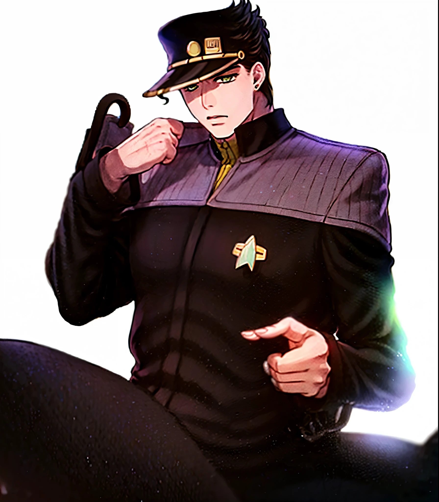 kujo jotaro kujo jotaro
muscular male
hat
green eyes

gakuran
long coat
jewelry
earrings
chain ds9st red and black uniform
ds9st teal and black uniform
ds9st yellow and black uniform
ds9st command
ds9st operations
ds9st science comm badge