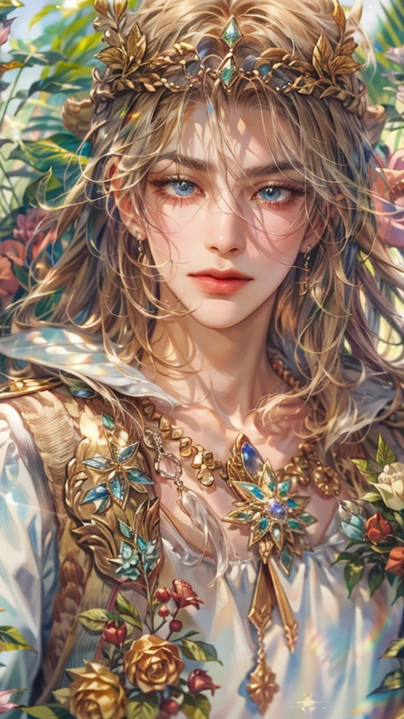 (absurdres, highres, ultra detailed, HDR), masterpiece, best quality, a character from echoes of mana with fine details on face, anime eyes, handsome boy, hd background details, detailed clothes