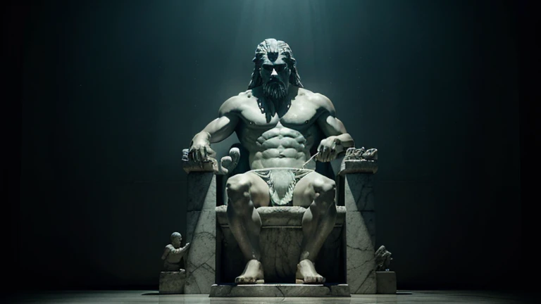crea una imagen que sea de la estatua de zeus