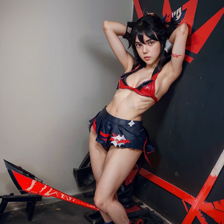 ((Kill la kill anime)), (((Ryuko Matoi))), 18 years old, (((Senketsu))), full body (((Korean actress yo)))