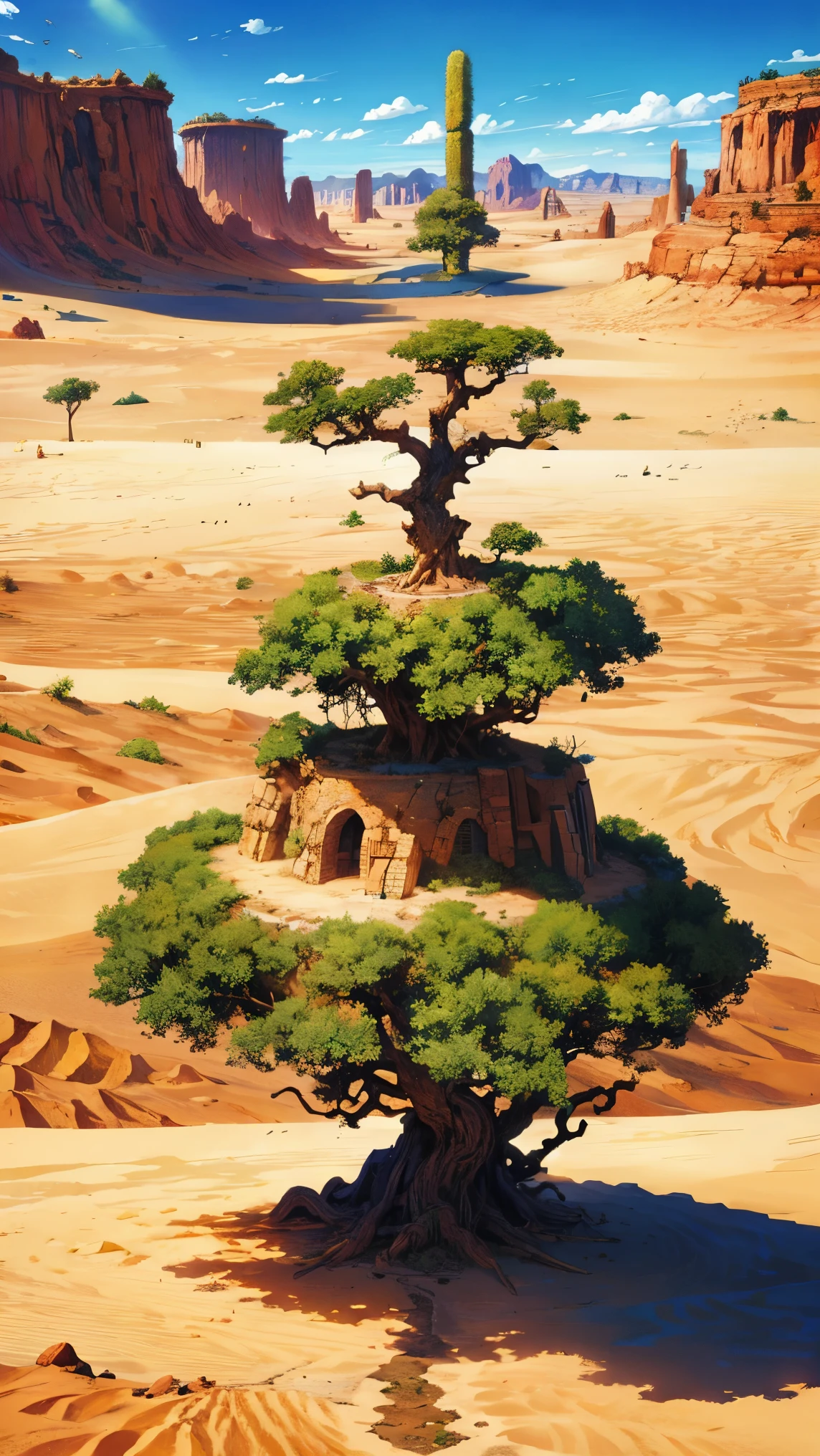 create a desert with the last living tree