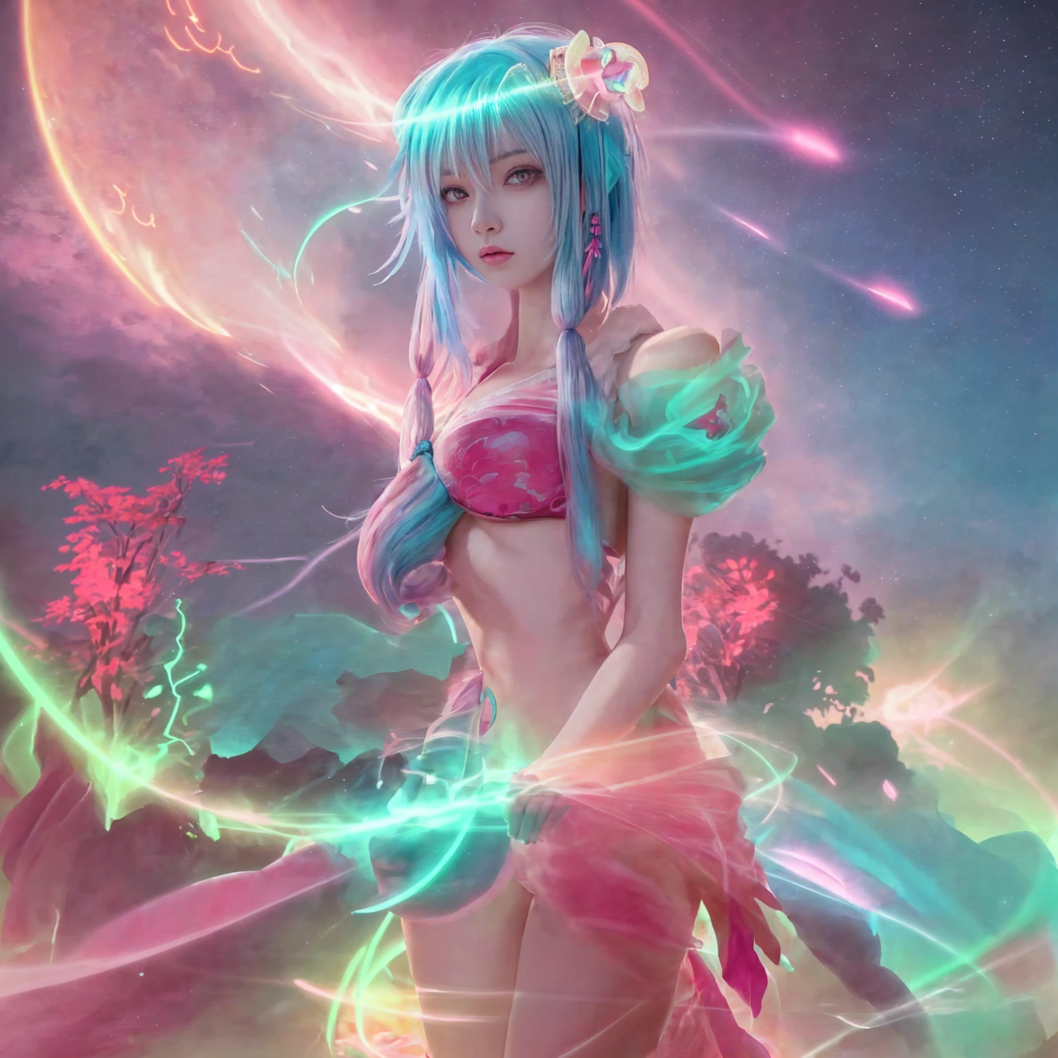 Anime girl with pink hair and dragon-like headdress, bright color, highlight, popular in ArtStation Pixiv, detailed digital anime art, 2. 5 D CGI Anime Fantasy Artwork, Güvez on pixiv artstation, Güvez pixiv on Art Station, Ross Tran 8 K, Anime Fantasy Art, Best Art Station for Doujin Art, 8k High Quality Detail Art, Anime Fantasy Illustration