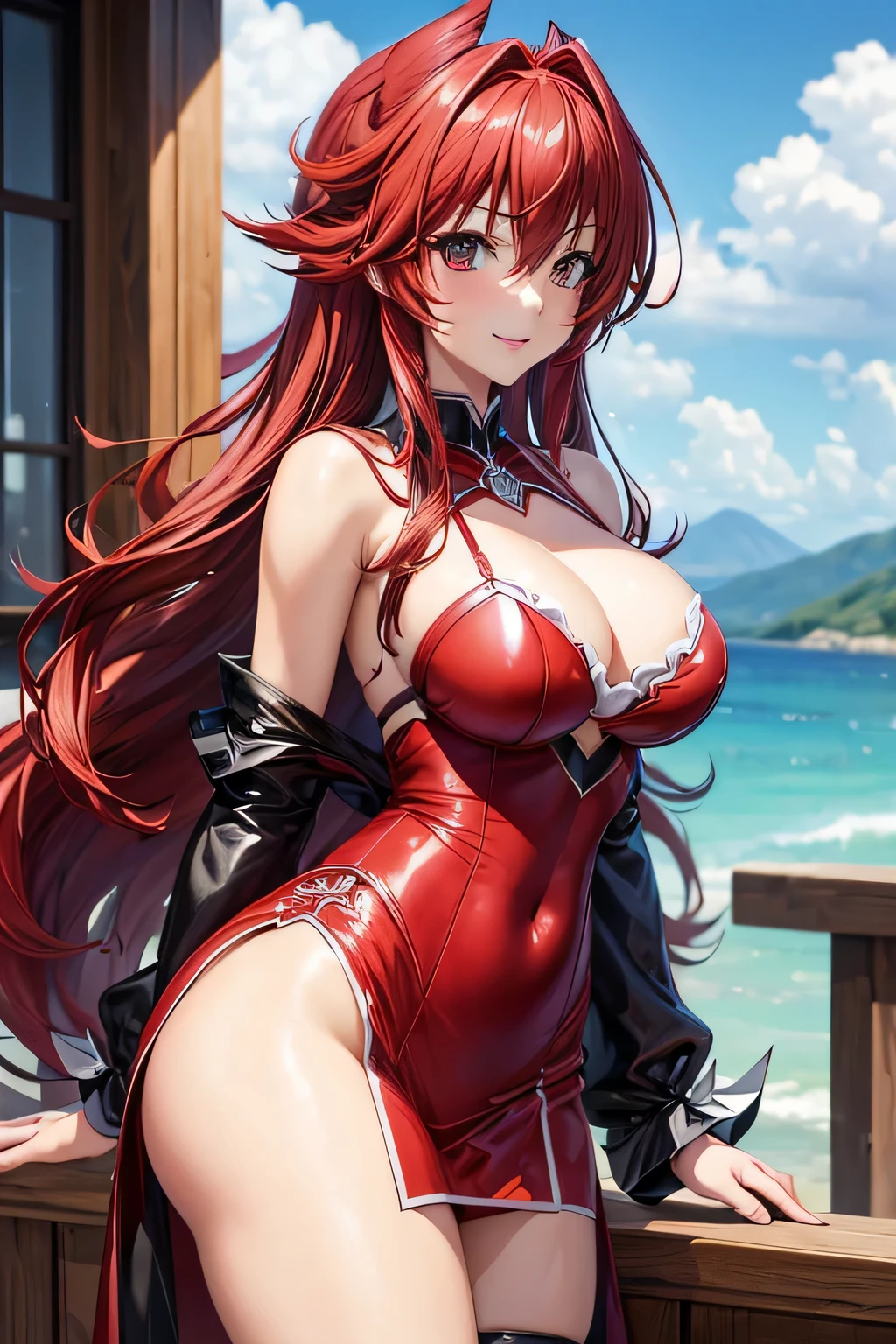 (Best quality, 4k, Masterpiece :1.3), cute,
High school dxd, rias Gremory