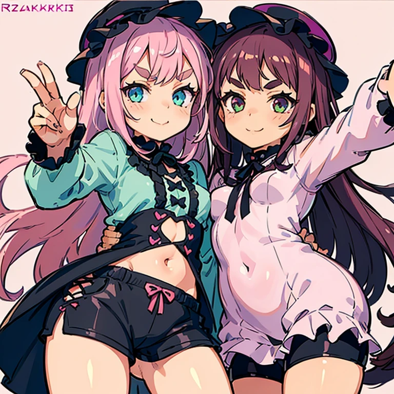 best quality, super fine, 16k, extremely detailed, delicate and dynamic, cute woman, baby face,black straight hair, pink eyes, A detailed eye, seductive grin, source_anime, high detail, hair ornament, small breasts, solo, 1girl, thighs, sky blue bra,sky blue panties Two-side-up,malicious smile、Young features、(Lori:1.2), looking at viewer, (white background:1.2),long-sleeve,puffy sleeves fluffy hair、Elementary school girls, Put your hand on your face, hair clips、(Ridicule:1.1)、looking-down、Looking from below angle,Being looked down upon by girls,Black Stockings,stand girl