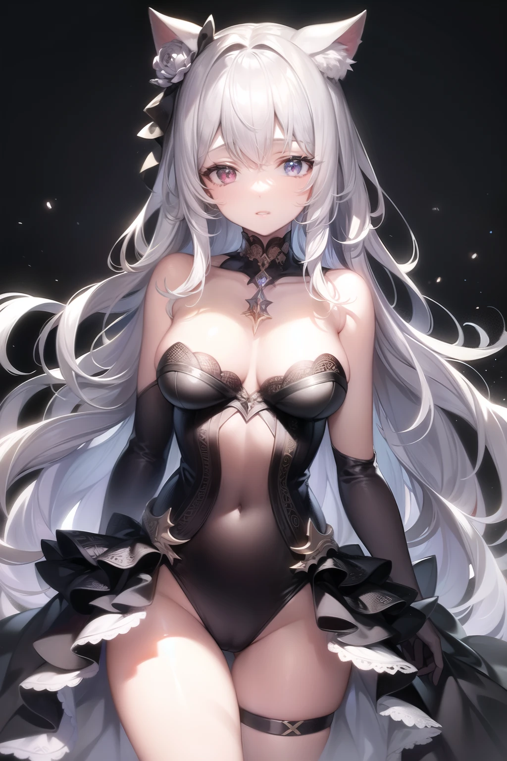 (((Highly detailed CG Unity 8K wallpaper))),(((masterpiece))),(((highest quality))),(detailed and beautiful eyes),(((extreme detailed diagram))),cinematic lighting,The Art of Light Novels,High resolution,original,Highly detailed Wallpaper,Shadow,((volume lighting)),bloom effect,Bright colors,check comments,comment request,scenery,no text,
(alone),1 girl,delicate face,(cute,full body:1.0),climax,
artist_Illua,Cat ear