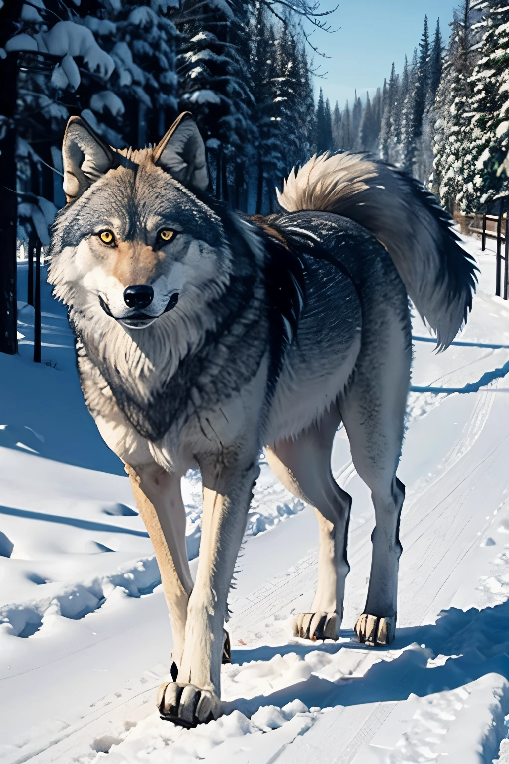 wolf walking