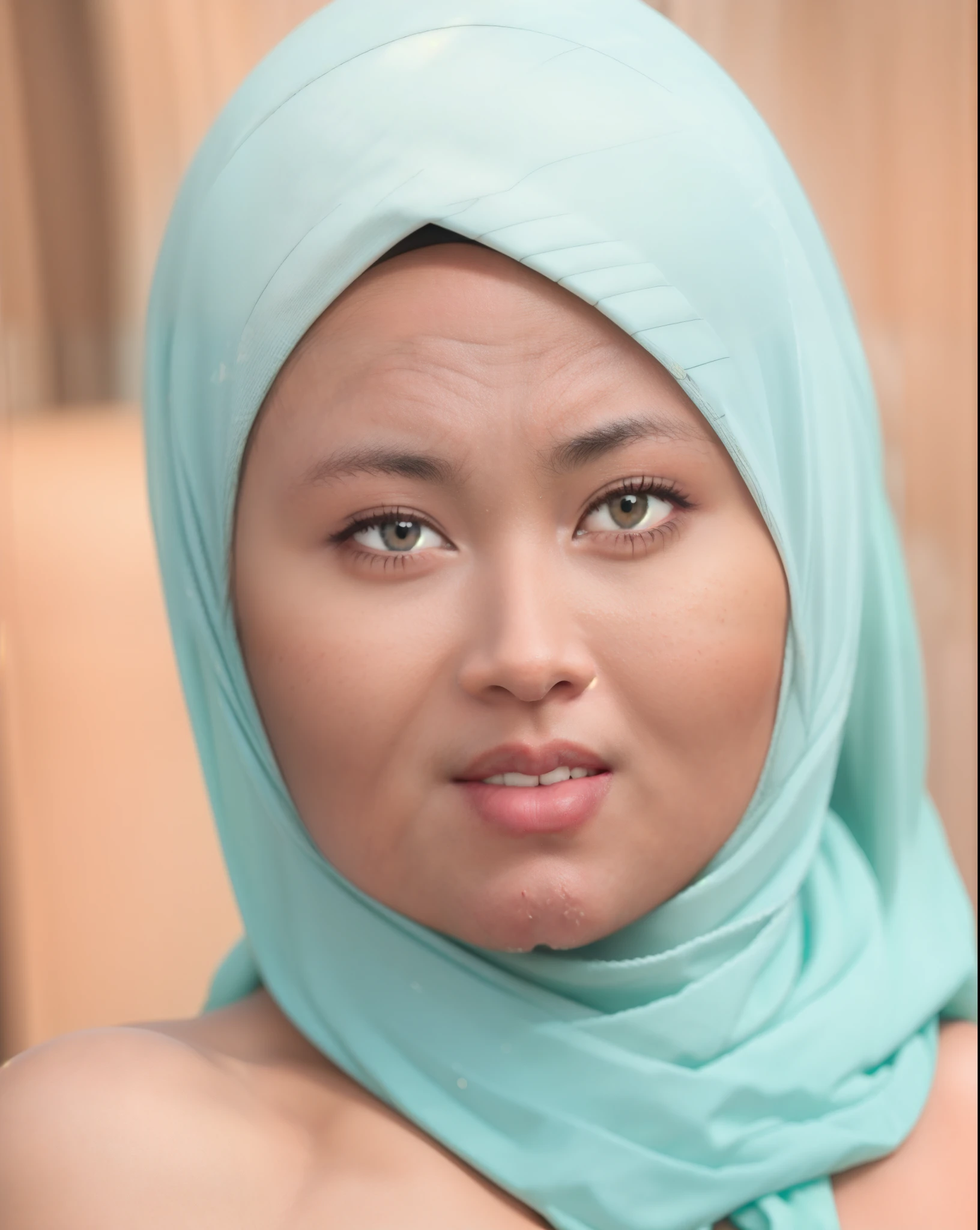 face cover with sperm liquid, nsfw, (night scene, sexy 12 years old javanese girl with hijab, posing, look at a camera and smile, pastel hijab, big tit, cute young face, soft volumetric lightacklit:1.3), (cinematic:1.3), intricate details, (ArtStation:1.2),Best quality, high resolution, masterpiece: 1.3), big breasts, slim figure, sweatshirt, beautifully presented details in the street and facial and skin texture, detailed eyes, double eyelids, shirt open