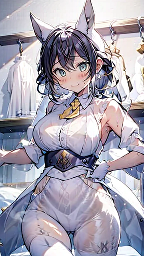 (masterpiece:1.3), (High resolution), (8K), (very detailed), (4k), (pixiv), perfect face, beautiful eyes and face, (highest quality), (Super detailed), detailed face and eyes, black pantyhose,pubic hair,yellow peeを漏らす?の女の子,1 girl,alone,spread your legs, embarrassing, blush,yellow pee, (sweating:1.4),