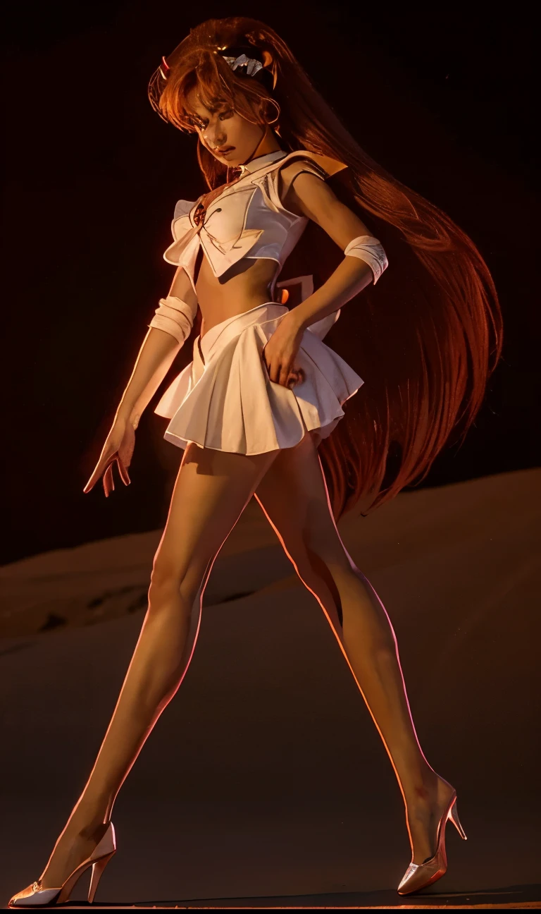 stunning, full-body naked representation. Much like a goddess among the red planet's desolate landscape, this artwork captures the essence of the beloved character, whose captivating aura shines through every detail.
Masterpiece in best quality, 1 character: Sailor Moon, Mars, full body, naked.
Exquisitely rendered, (higher resolution: 2k, best resolution: 4k), Sailor Moon graces the Martian terrain in a breathtaking, full