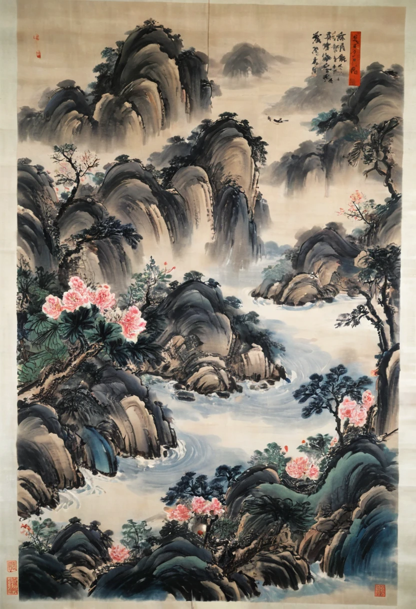 The View Outside the Window, by Qi Baishi, (masterpiece, best quality, perfect composition, very aesthetic, absurdres, ultra-detailed, intricate details, Professional, official art, Representative work:1.3)