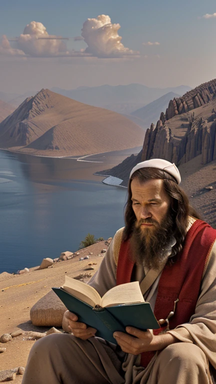 Moses Reading the 10 Commandments, on Mount Sinai, in the Times of Christ