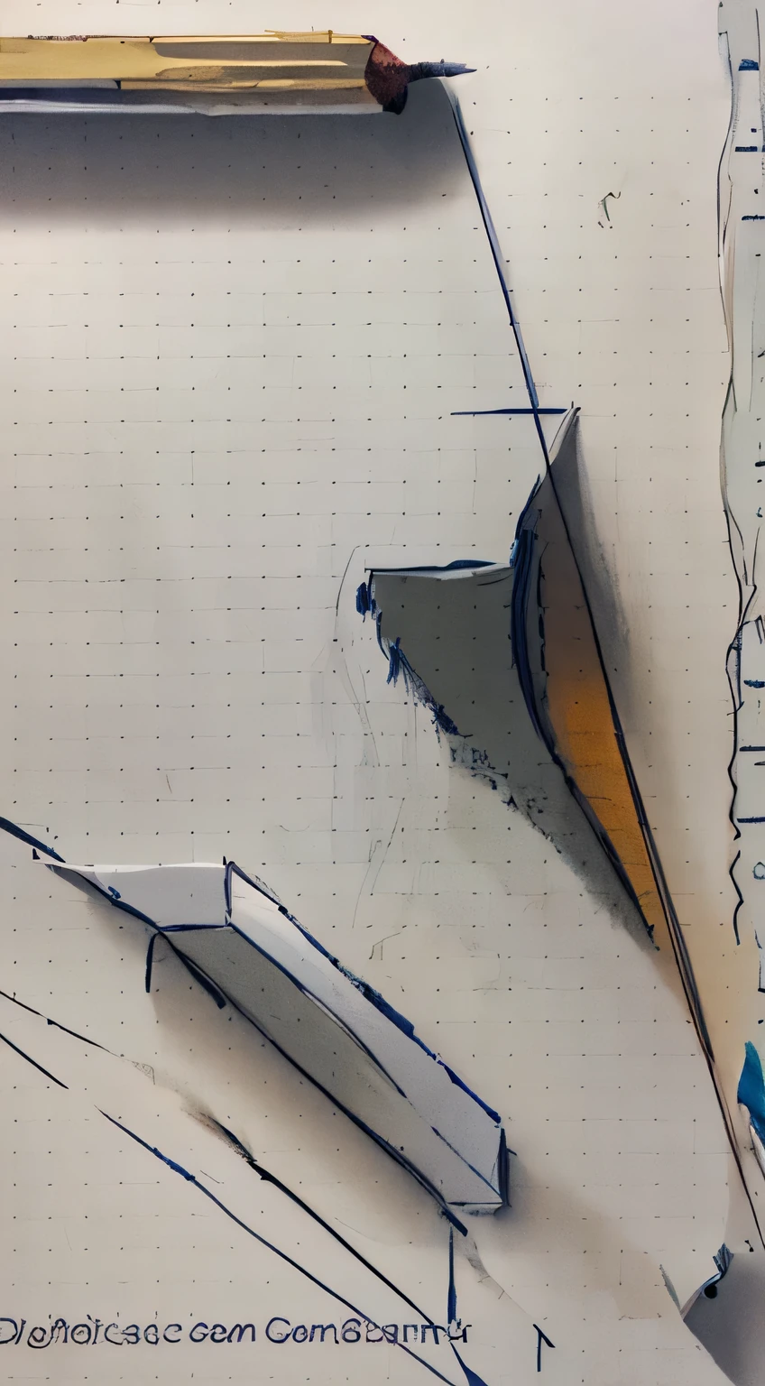 sketches of a wakeboarder performing a trick at sea on a ramp, com mais 3 obstaculos de slides e grinds, desenho conceitual, architectural sketch, concept sketch, pencil and paper, rough abstract sketch, Approximate sketch, um desenho, sketch illustration, architectural concept, Concept art sketch, dissection sketch, old sketch, on a notebook page, paper sketch, technical sketch, caneta no papel, pencil on paper