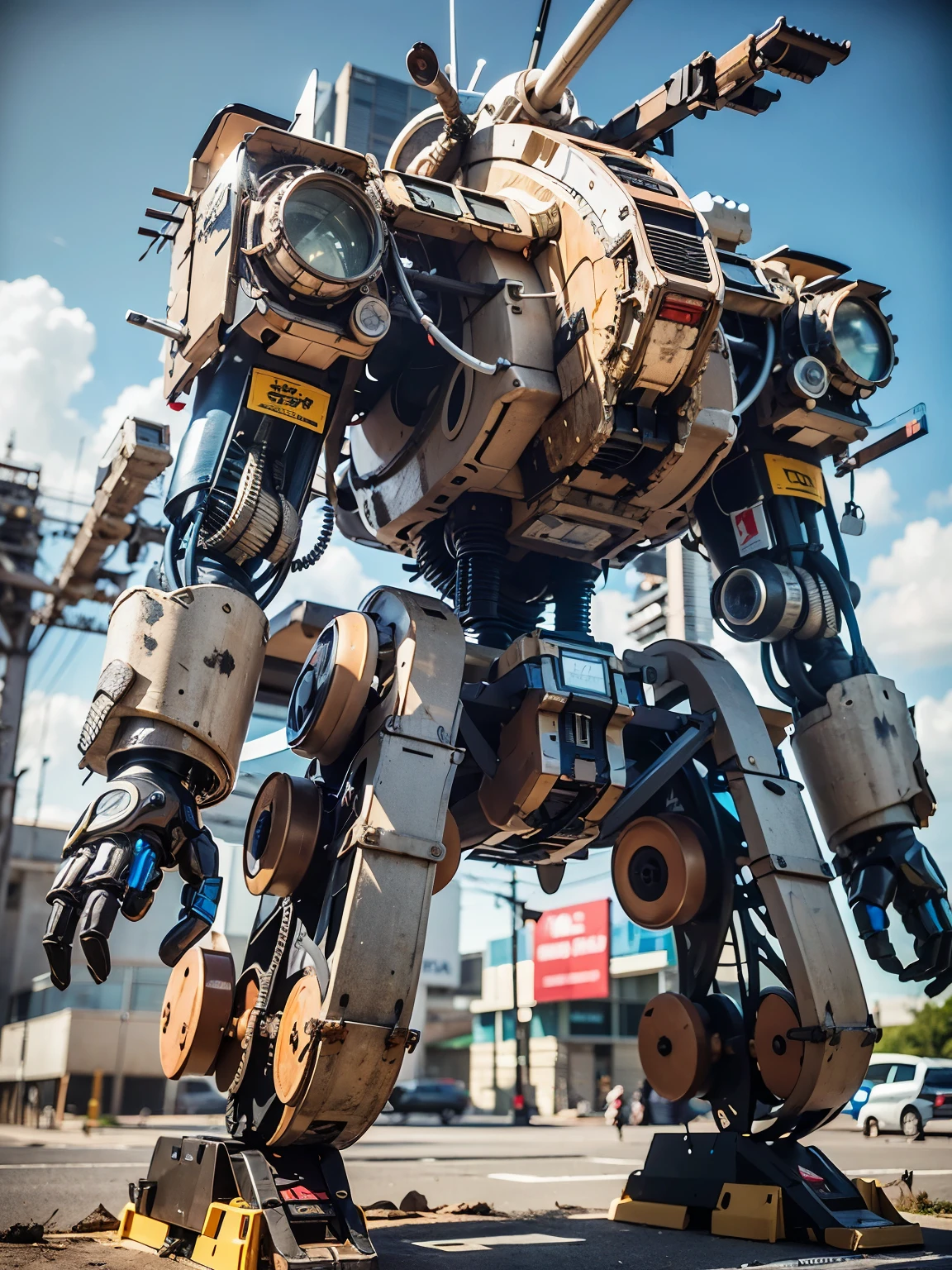 (hawken), octan render, extremely ultra surrealism, extremely ultra fine concept art, hard surface, mecha, (military:1.2), glossy skin, extremely ultra detailed modeling, full body, (extremely ultra detailed mechanical frame:1.4), highly intricate detail, extremely ultra real mechanical texture, extremely ultra detailed perfect hands, 8k, extremely ultra real texture, (masterpiece,best quality:1.2), (photorealistic:1.4)