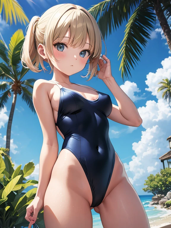 chicas anime in swimsuits posing for a picture in a garden, wearing a swimsuit, chicas anime, extremely detailed germen de arte, range murata and germen de arte, en la playa, style germen de arte, germen de arte. animated illustration, obra de arte al estilo de guweiz, en la playa, estilo anime ecchi, swimsuit
