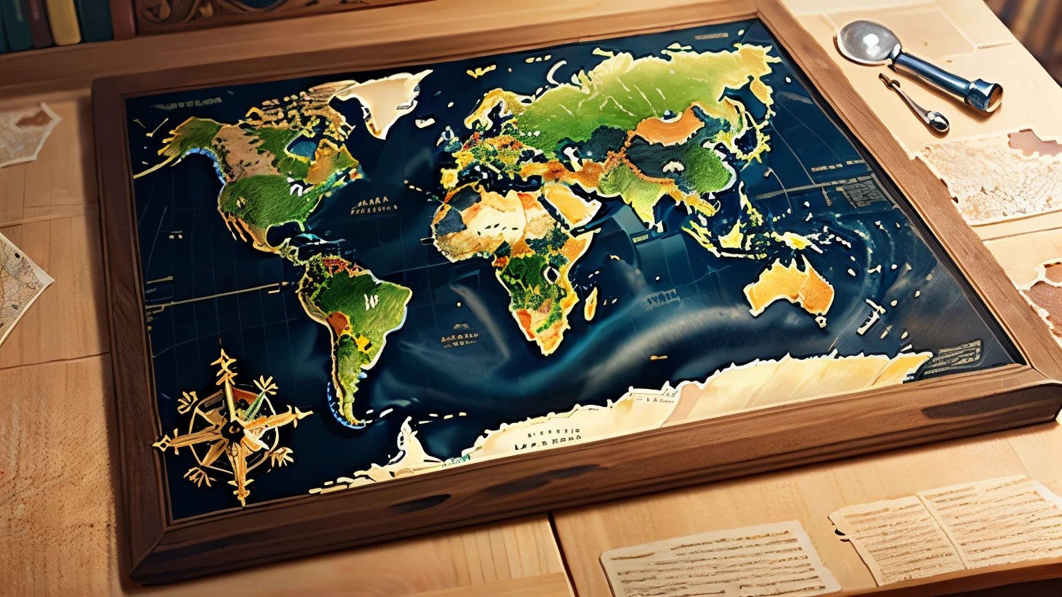 ((best quality)), ((masterpiece)), (detailed), earth old map