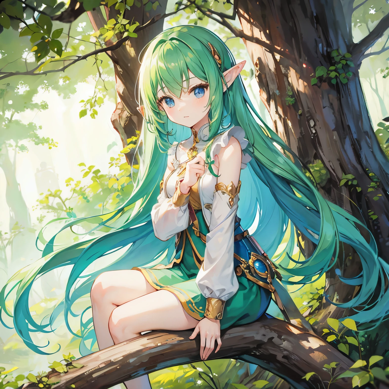 Cute tree elf girl.