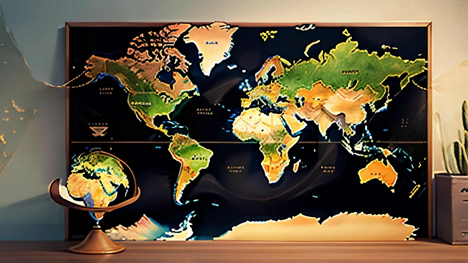 ((best quality)), ((masterpiece)), (detailed), rectangle map of the earth
