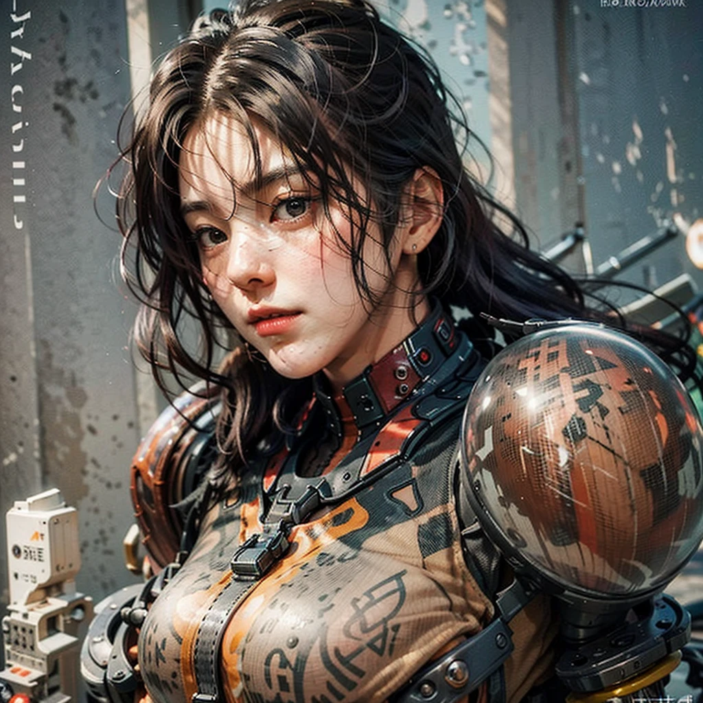 (masterpiece), (best quality), photorealism, realistic, ultra detailed, perfect face, perfect body, 1girl, beautiful girl, girl in red armor, mechanical armor, exoskeleton, stand, cool pose, sexy