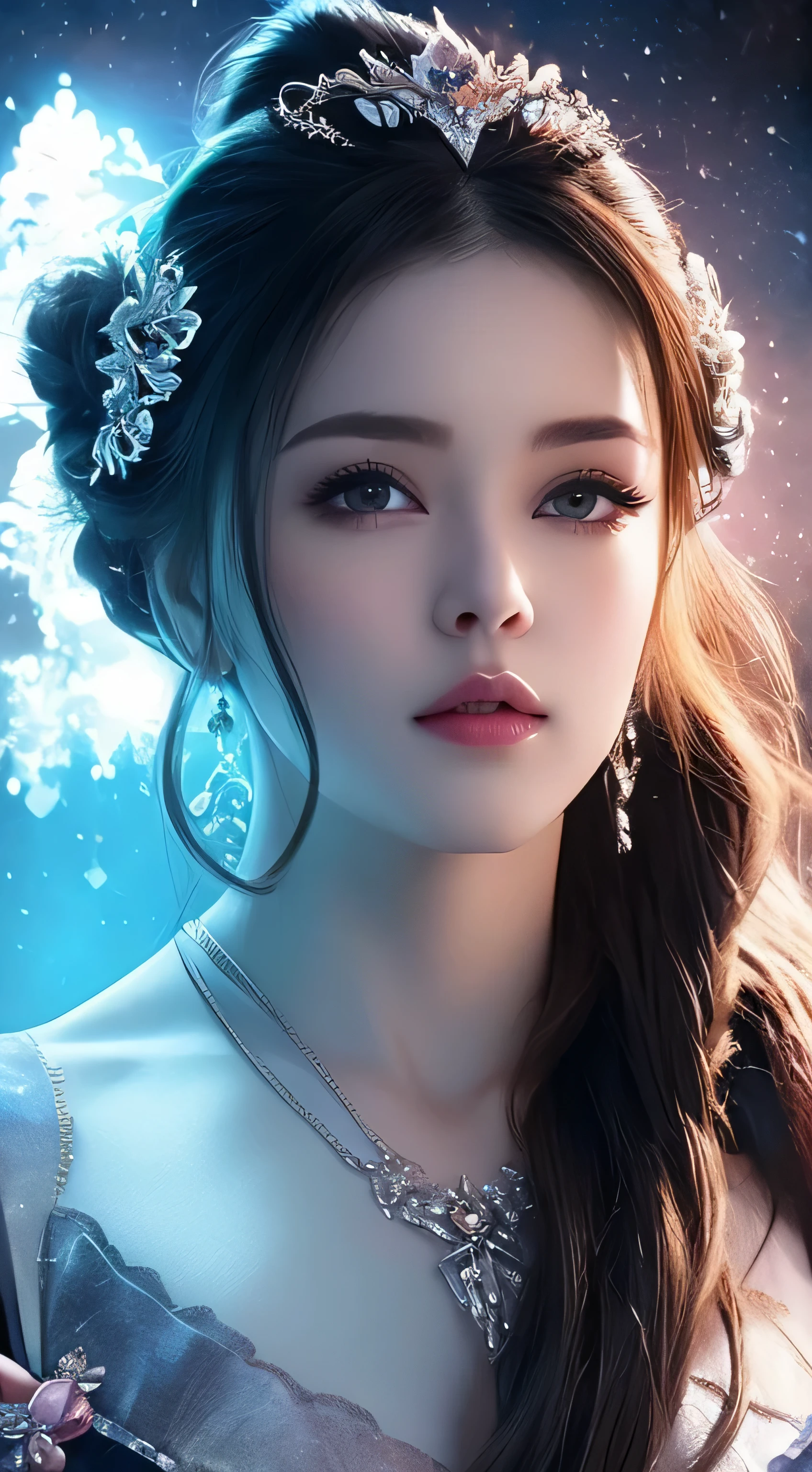 8k ultra hd, mastermiece, a girl, good face, detailed, eyes, beautiful lips, very hong hair, spreading hair, medium breasts, wedding dress, purple dress, in the park, flying birds, blowing winds, clear weather, full body, whole body capture,