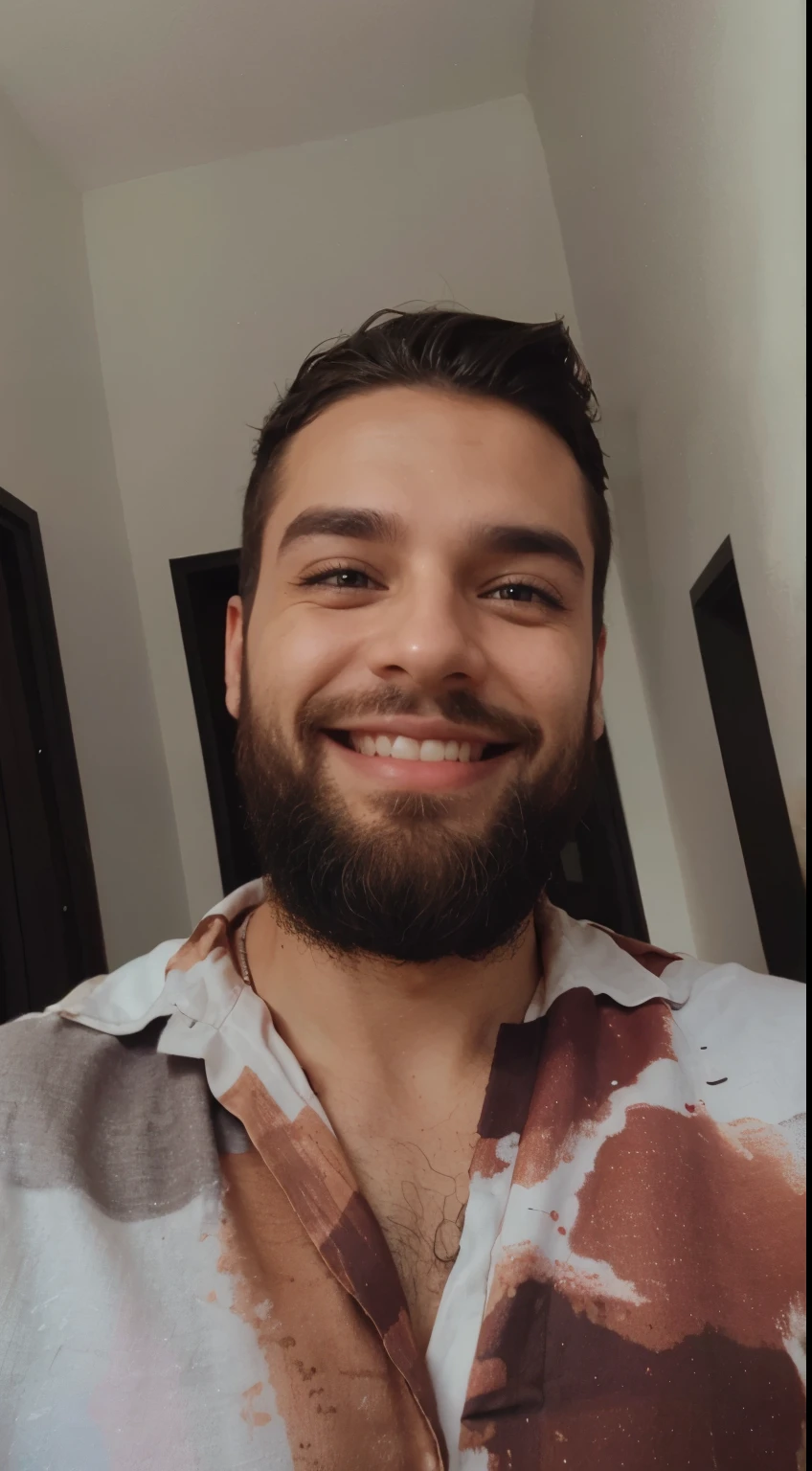 Olhos perfeitos barba perfeita sorrizo maravilho estilo futuristico