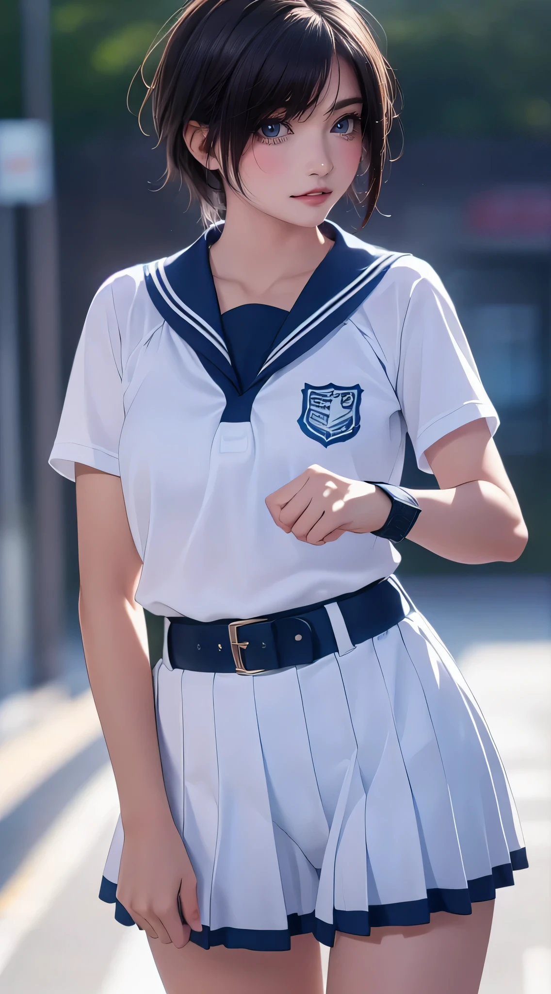 high school girl,(random sexy dance pose),(Highest image quality, (8K), Ultra-realistic, Best Quality, High quality, High Definition, high quality texture, high detailing, Beautiful detailed, fine detailed, extremely details CG, Detailed texture, realistic representation of face, masterpiece, presence, Dynamic, Bold)