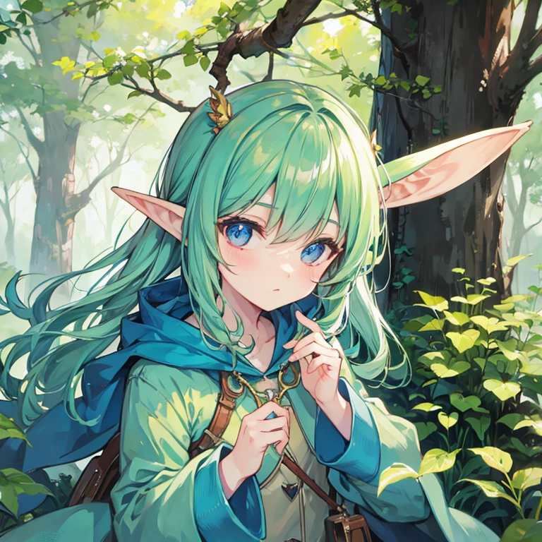 Cute tree elf boy.