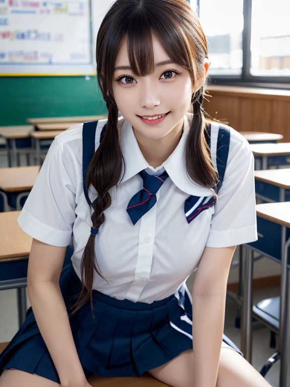 table top, highest quality, japanese girl,1 girl, 8K, Raw photo, top quality, table top, nffsw:1.2, Highly detailed RAW color photos, professional photos, (realistic, realistic:1.37), (highly detailed skin:1.2), ultra high resolution, (Lenz 50mm), (f/1.2),elaborately drawn eyes,look at the viewer,
1 girlと休憩 , beautiful face, cute,(smile:1.05),(18-year-old, big breasts, wide hips,straight hair, (short hair), black eye, white and fine skin,small mouth, high cheekbones (meaning), sexy pose,(leaning forward:1.3),(The to the fW:1.1)、korean idol、Nogizaka Idol、Gravure idol pose、adult、、(table top, highest quality:1.3), (Ultra-detailed 8K CG:1.2), (超realistic:1.35), (realistic:1.45), (realistic:1.4), cowboy shot,
1人の美しいjapanese girl, 18 years old, Supermodel, japanese idol, __Performance__, big breasts, (sitting on the desk:1.1), (school uniform:1.4), (spread your legs:1.2),
(school classroom background:1.1),twin tails