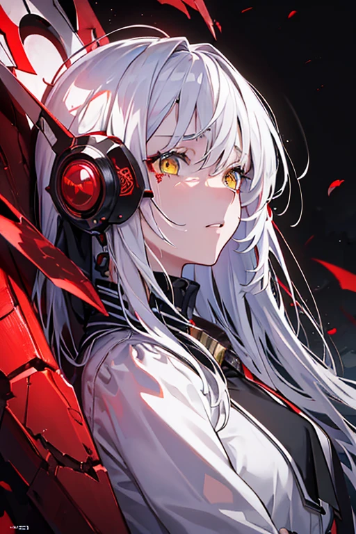 (best quality,4k,8k,highres,masterpiece:1.2),ultra-detailed,(realistic,photorealistic,photo-realistic:1.37), HDR, UHD, studio lighting, ultra-fine painting, sharp focus, physically-based rendering, extreme detail description, professional, vivid colors, bokeh, portraits, landscape, horror, anime, sci-fi, photography, concept artists, red color palette, bright lighting,
One girl, with white hair, yellow eyes, reaching hand for help, hopeless, no strengh, face with tears, full body
