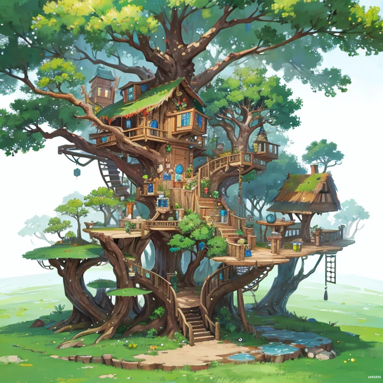 Tree elf treehouse village.