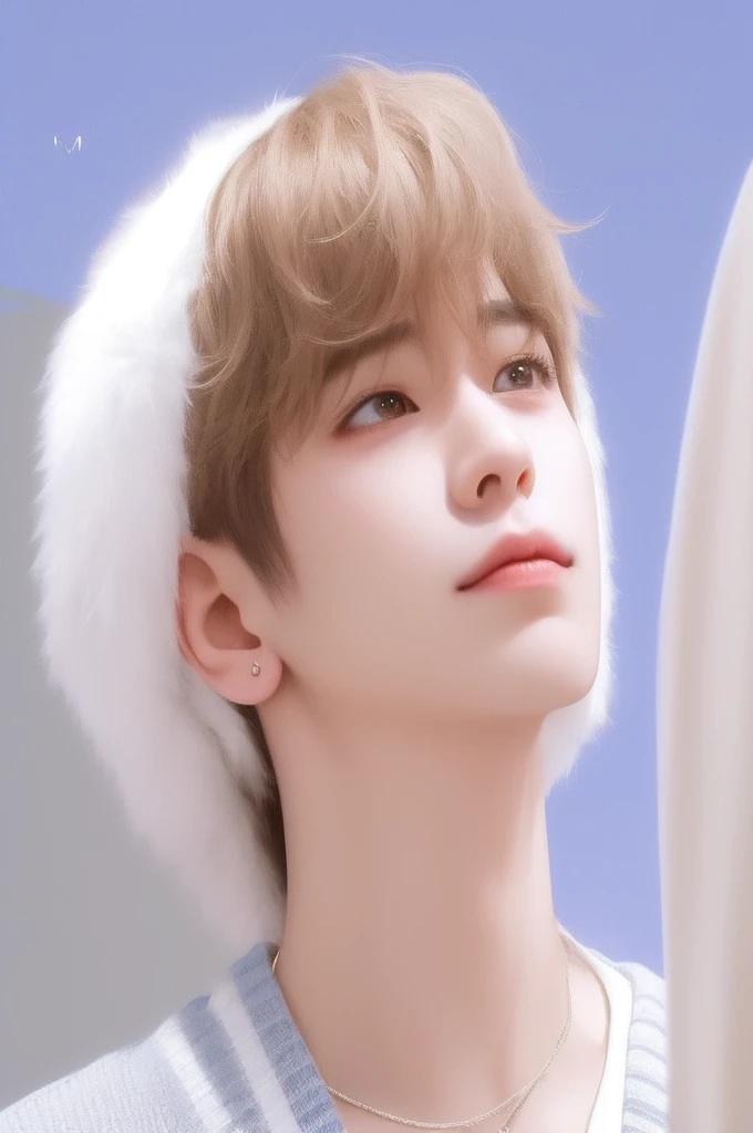 a close up of a person wearing a hat and a sweater, jimin\'s grecian nose, jimin, kim doyoung, jimin\'s plump lips, accurate jimin face, jimin\'s right eyelid swollen, park jimin, wan adorable korean face, jung jaehyun, smol, young wan angel, cai xukun, smirking deviously, seungmin, kim seungmin, seungmin kim, stray kids, cute, femboy
