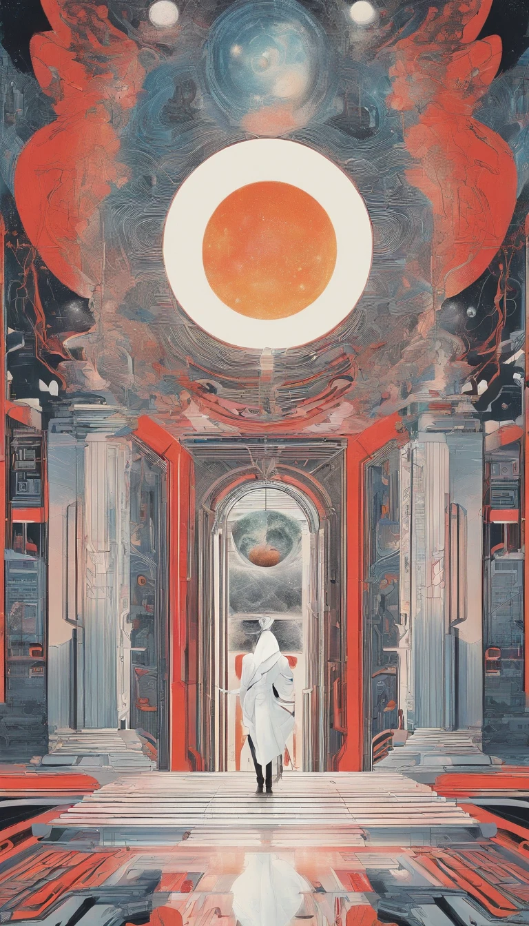 Blood red room, Flashing white TV screen, BUDDHA STATUE, cabelos preto e longos, with hair dishevelled, Cover one eye and face, Bright red eyes, Wearing a white transparent robe, Looming full breasts,liquor,Devil, reaching out her hands,Straighten your body, Red nails are exposed, Pinch the camera, hyper HD, Anatomically correct, Textured skin, Super detail, High details, High quality, A high resolution, 8K, hyper HD, Anatomically correct, Textured skin, Super detail, High details, High quality, Best quality, 8K,Leishnampo,Room 2,Horror