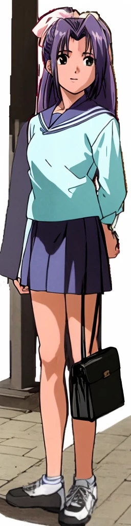 Momoko Koigakubo is standing in a sailor uniform.。