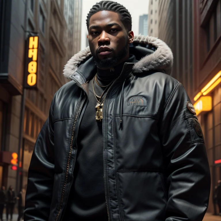 An crew film scene titled “Children of the scorn”, with men and women, group of people, more than one person,African American, hip hop influenced, cinematic photo style, warriors, ninja inspired, carhartt style jackets, Children of Rhea Ripley and 50 Cent, genetics, 50 Cent energy, Rhea Ripley energy, muscular, athletic, warriors of strength, confidence, honor, calm, competent, ambitious, godly essence, divine presence, long hair, short hair, mini Afro, city outside, 4k photo, 8 k photo, high quality, art, luxurious city vibe, north face fleece jackets, movie project, NY