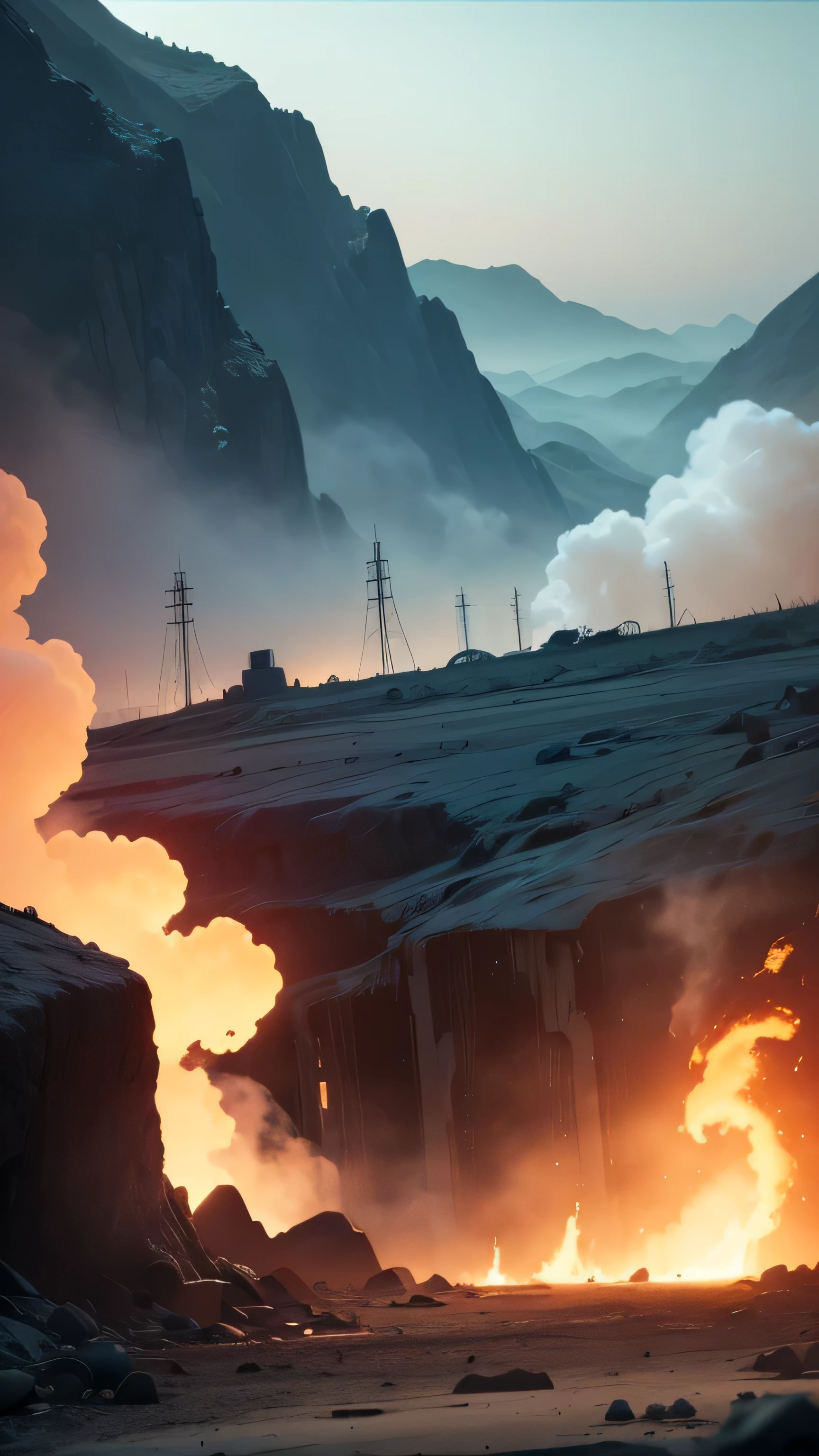 areas exposed to toxic gas, 8k, high quality