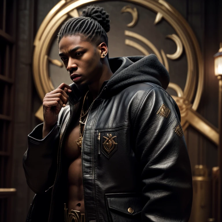 An crew film scene titled “Children of the scorn”, with men and women, group of people, more than one person,African American, hip hop influenced, cinematic photo style, warriors, ninja inspired, carhartt style jackets, Children of Rhea Ripley and 50 Cent, genetics, 50 Cent energy, Rhea Ripley energy, muscular, athletic, warriors of strength, confidence, honor, calm, competent, ambitious, godly essence, divine presence, cancerian energy, long hair, short hair, mini Afro, city outside, 4k photo, 8 k photo, high quality, art, luxurious city vibe, luxurious fleece jackets, movie project, NY