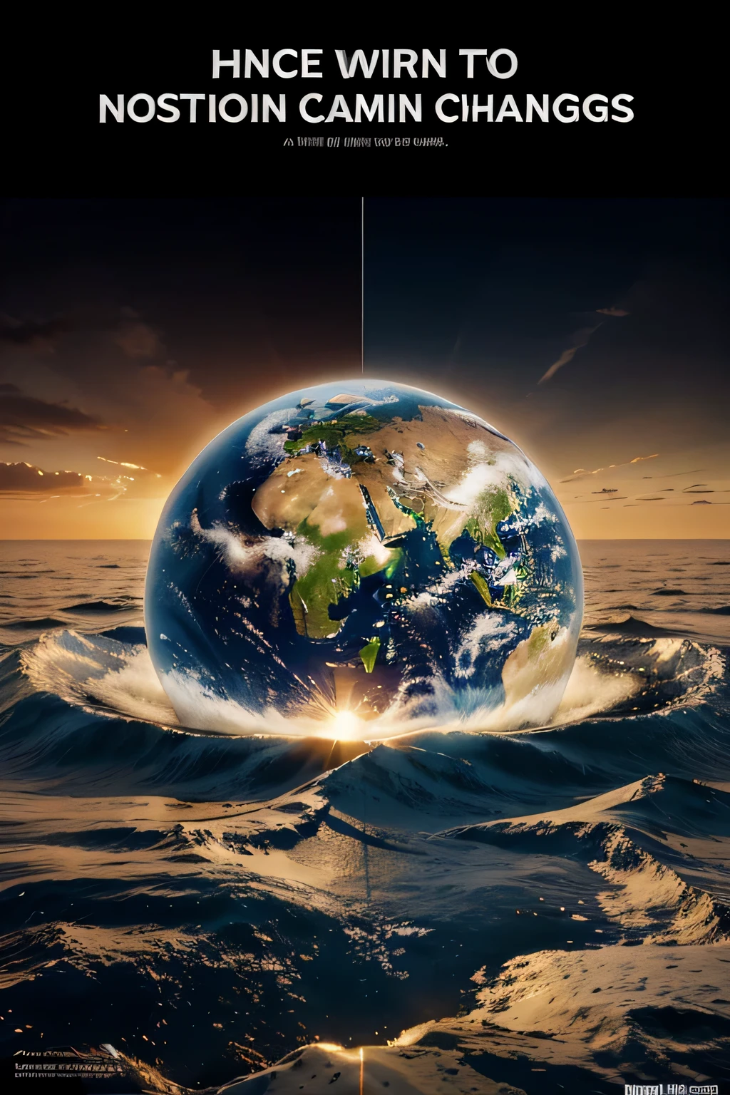 "Make a poster about global warming with an image, a graph, and a short text explaining."