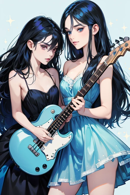 Ice Marceline resembles her main world counterpart  she is an icy shade of blue. She wears a blue dress and owns an Ax Bass. SPARKLE; GLITTER