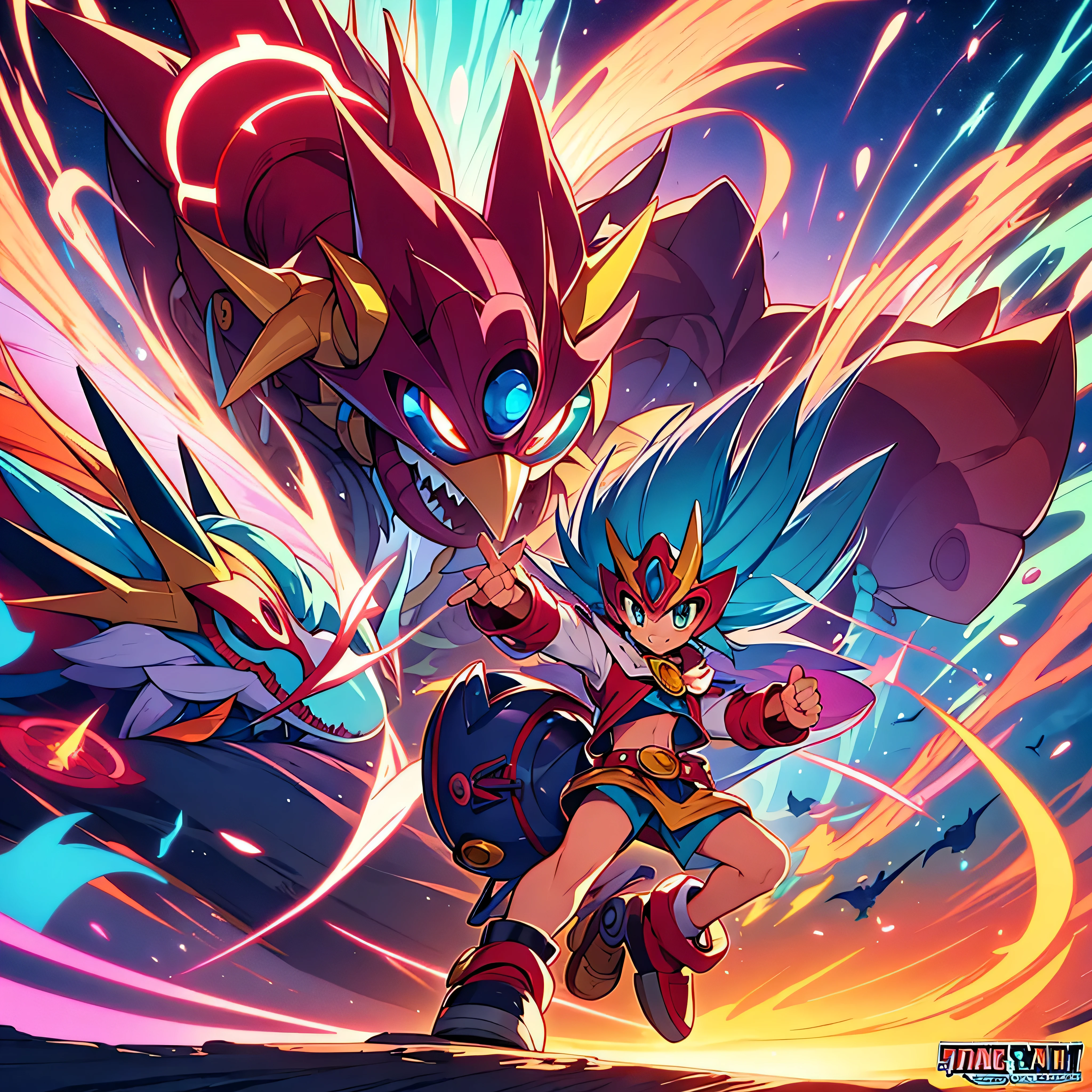 YUGIOH TIME WIZARD cartoon character of a colorful bird with a large head and a large beak, official artwork, safebooru anime image, getter robo, hq artwork, gelbooru anime image, official art, kodackchrome, promotional art, round robot, y 2 k cutecore clowncore, promo art, guggimon, octorok, digimon key art