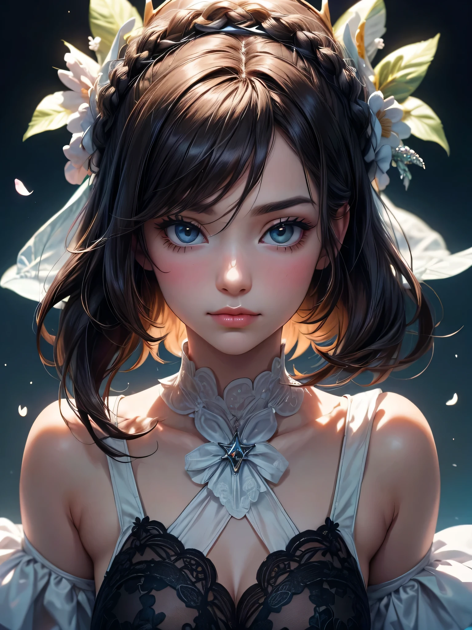 ((obra maestra:1.5)). Esta obra de arte es dulce., dreamer, idyllic and ethereal, con suaves tonos violetas de acuarela y muchos detalles de burbujas adornadas con colores iridiscentes. hermoso vestido de hadas, Generar un fae delicado y recatado explorando un (Bubblegum World con una amplia variedad de tonos pastel).(Flotando bajo), Su dulce rostro es extremadamente detallado y realista con rasgos elegantes.., Un perfectoo, boca entreabierta y sensual ,with swelling, labios besables, y parece ((((un Tewers que habla con clase)))). Sus labios son de un tono uniforme de rosa.. Incluye funciones divertidas e impresionantes.. ojos muy realistas. Sus ojos son importantes y deben ser hiperrealistas., muy detallado y hermoso. In high definition and detail, incluye muchos detalles como estrellas, galaxias, burbujas de colores, colored petals, gotas de pintura brillante, iridiscencia, and lots of energy and excitement. la boca es importante!)), ((Includes fantasy details:1.6)), Detalles mejorados, iridiscencia, Viento colorido y brillante, y polen. Pay special attention to your face and make sure it is beautifully detailed and realistic.... camera: This art is dreamlike and ethereal and the camera must emphasize those characteristics.... Crea algo sorprendentemente hermoso con tonos de hadas. Use dynamic composition techniques, ((Escena imaginativa)),((perfecto, meticulosamente detallado:1.4)), ((tiro completo: 1.4, dynamic pose:1.3)), ((Mejor calidad)), ((obra maestra)) , 3d, (Hiper detallado: 1.3), ((epic landscape: 1.3)), (Fotorrealista: 1.4), ((frontal camera, tiro largo)), ((Low light night cinema lighting: 1.2)) .32k.