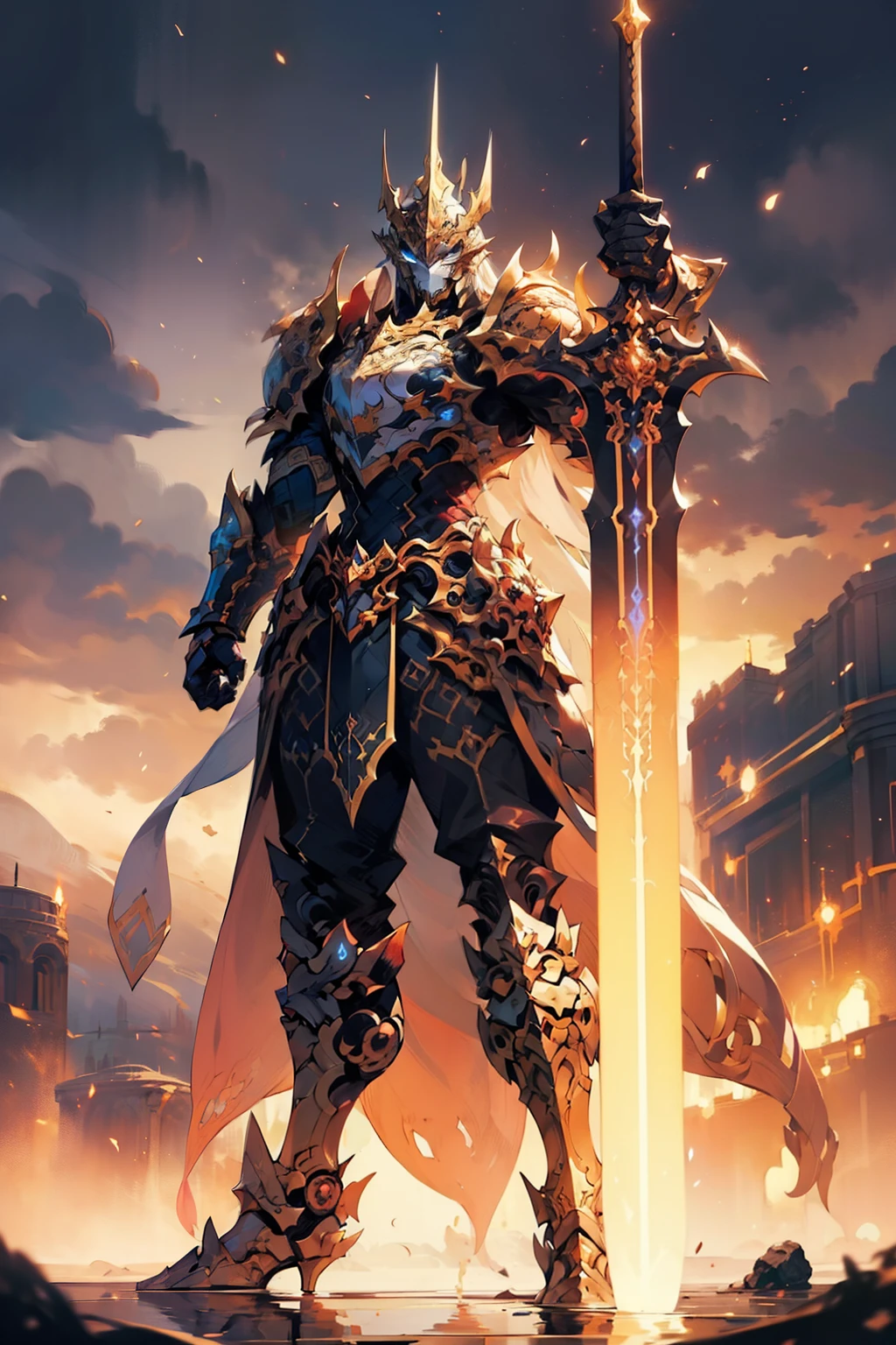 Step into a realm of imagination and awe as we unveil an extraordinary piece of art that blurs the line between fantasy and reality. Behold, a captivating image featuring a fearless warrior, emblazoned with a burning determination. This enigmatic figure stands tall, exuding an aura of both strength and grace. Clad in intricate armor, adorned with ancient symbols and engravings, this awe-inspiring hero wields a formidable sword that gleams with an otherworldly power. The detail and craftsmanship of this masterpiece are simply breathtaking, showcasing the artist's extraordinary talent and dedication. Is this a fantasy character with a sword? Indeed, this majestic creation embodies the essence of heroism, with every stroke of the brush capturing the essence of bravery