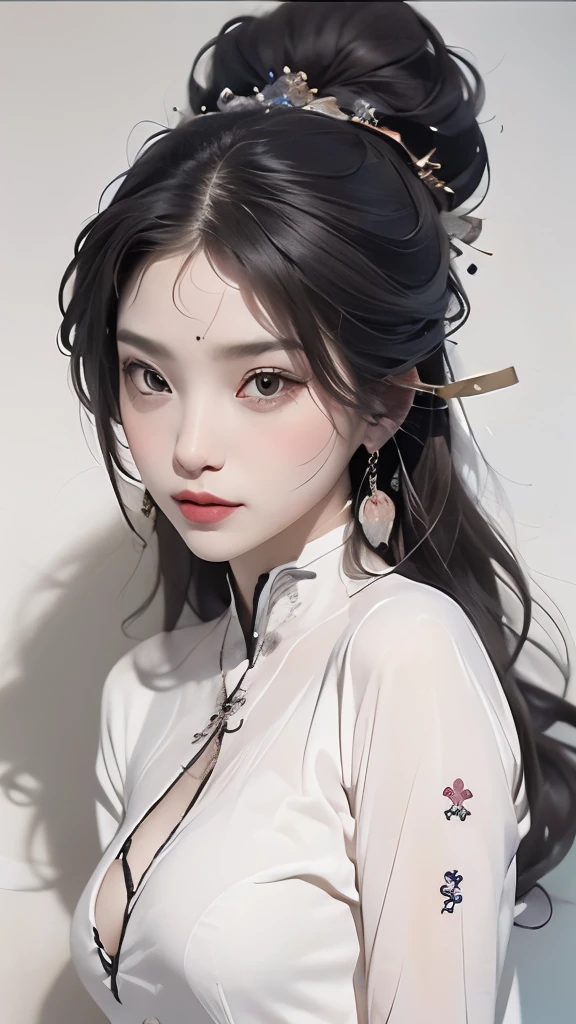 ((top quality、8K、masterpiece: 1.3))、beautiful woman、Highly detailed facial and skin textures、top quality、masterpiece、ultra high resolution，(Realism:1.4)，Hanfu