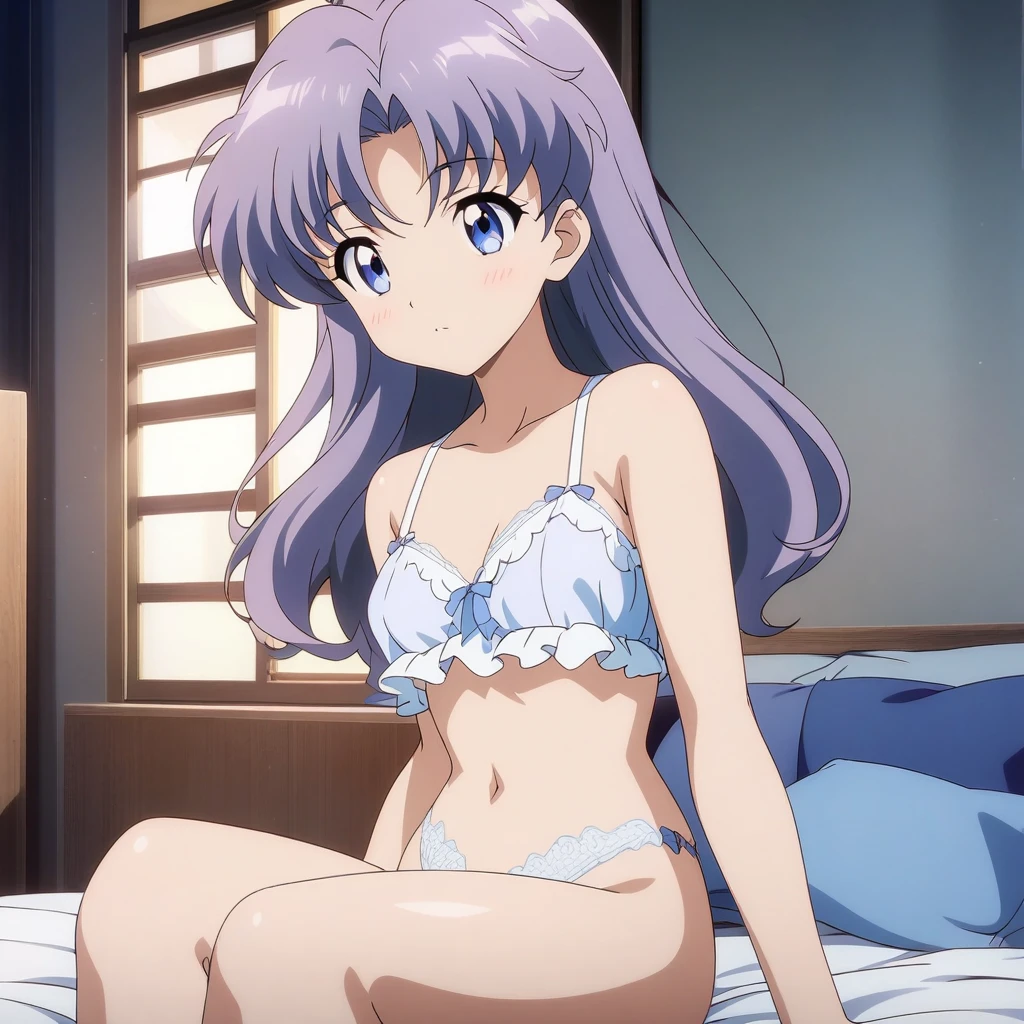 anime girl in lingerie sitting on bed with open window, seductive anime girl, attractive anime girl, beautiful anime girl, beautiful alluring anime woman, smooth anime cg art, anime moe artstyle, pretty anime girl, anime girl, soft anime illustration, small curvy , beautiful alluring anime teen, top rated on pixiv, cute anime girl, beautiful anime woman