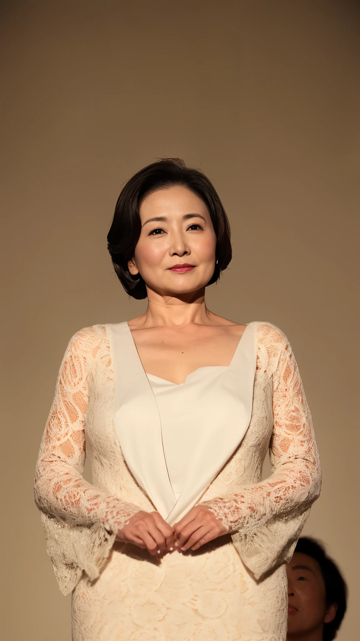 remove background, gravure, facing the front, ((old face)), flashy makeup, red lips, from the chest up, masterpiece, highest quality, Super detailed, realistic, super dense skin, Perfect human body depiction, (1 Japanese mature woman), (alone), 120 years old, old, big breasts, Mature politician, Glamour, sexy, pure white skin, looking at the viewer,