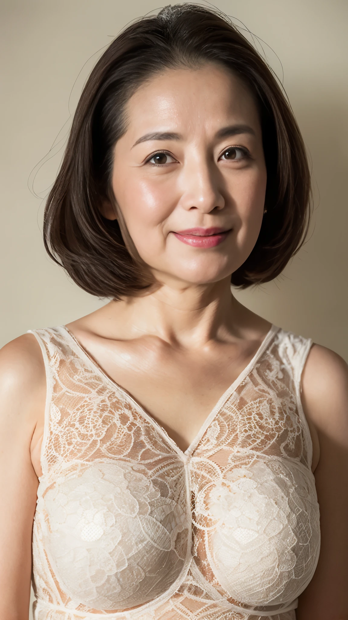 remove background, gravure, facing the front, ((old face)), flashy makeup, red lips, from the chest up, masterpiece, highest quality, Super detailed, realistic, super dense skin, Perfect human body depiction, (1 Japanese mature woman), (alone), 120 years old, old, big breasts, Mature politician, Glamour, sexy, pure white skin, looking at the viewer,