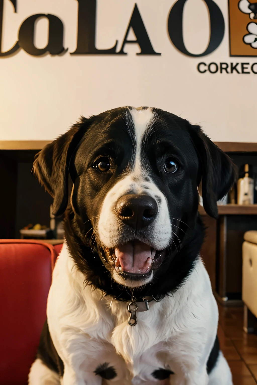 perro con ojos grandes en caricatura color cafe, graciosos