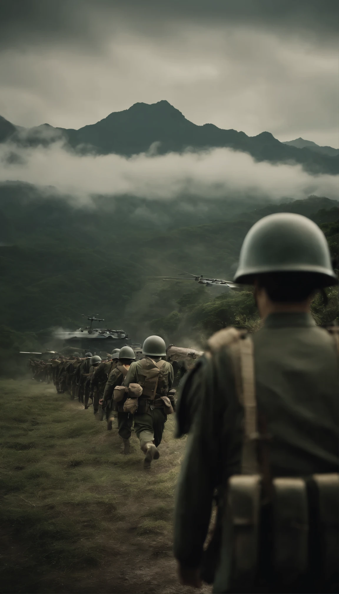 Chinese troops invade Taiwan